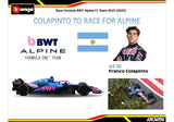 Bburago 1:43 Alpine F1 Team A525 2025 Box + Casco #43 COLAPINTO 18-38258