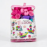 Bloques Infantiles 80 pcs En Bolsa Rosa 2242616