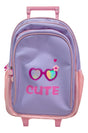 Mochila Carrito Escolar Cute 18 Pulgadas Zykl007 Shine Lila Con Rosa
