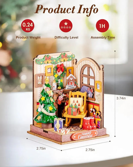 Robotime Rolife Puzzle 3d Chimenea Navideña Ds041