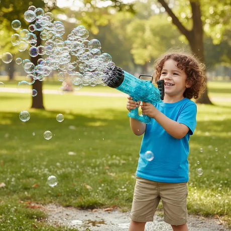Pistola Burbujero A Pila 21 Agujeros Luces Kb1126 Negro Shine