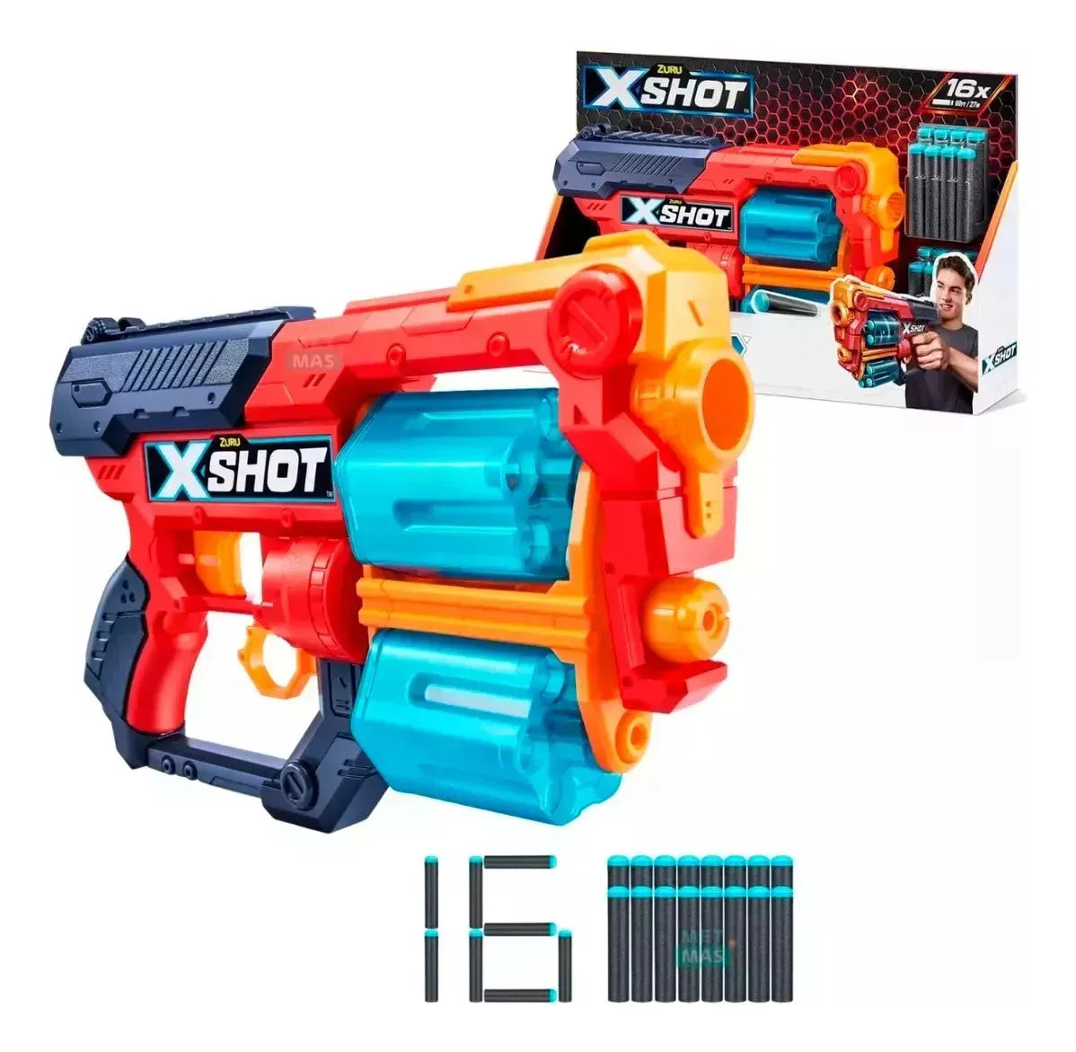 X-Shot Zuru Excel Xcess Doble Tambor 5761