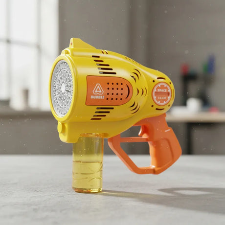 Pistola Burbujero Automática Con Luces Recargable Kb1296 Amarillo