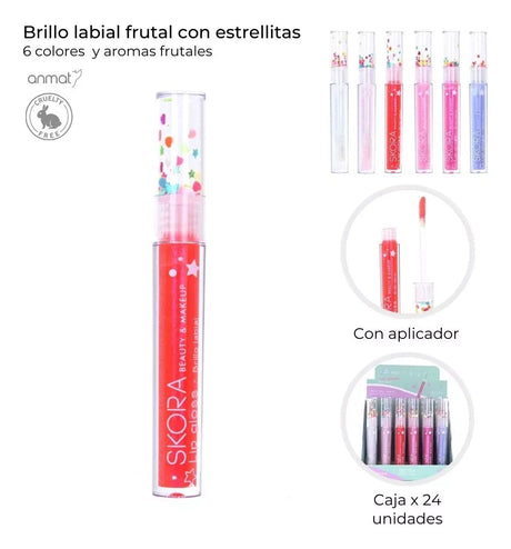 Brillo Labial Frutal Glow Vibes Tono 05 Fucsia 39597
