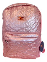 Mochila Escolar Puffy Corazones Tornasol Rosa SL1903
