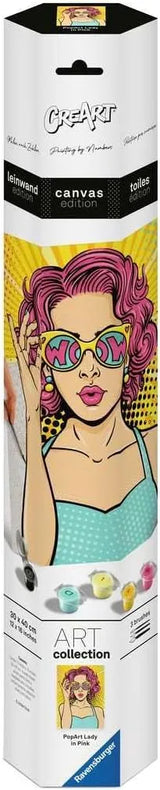 Ravensburger CreArt PopArt Pinta Por Numeros Lady in Pink 25857