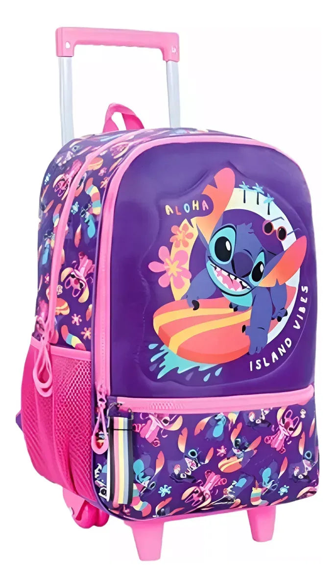 Mochila con carro de 17" Disney Stitch Surf 27152