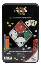 Set De Poker En Lata 100 Fichas Kids Club 57474