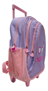 Mochila Carrito Escolar Cute 18 Pulgadas Zykl007 Shine Lila Con Rosa