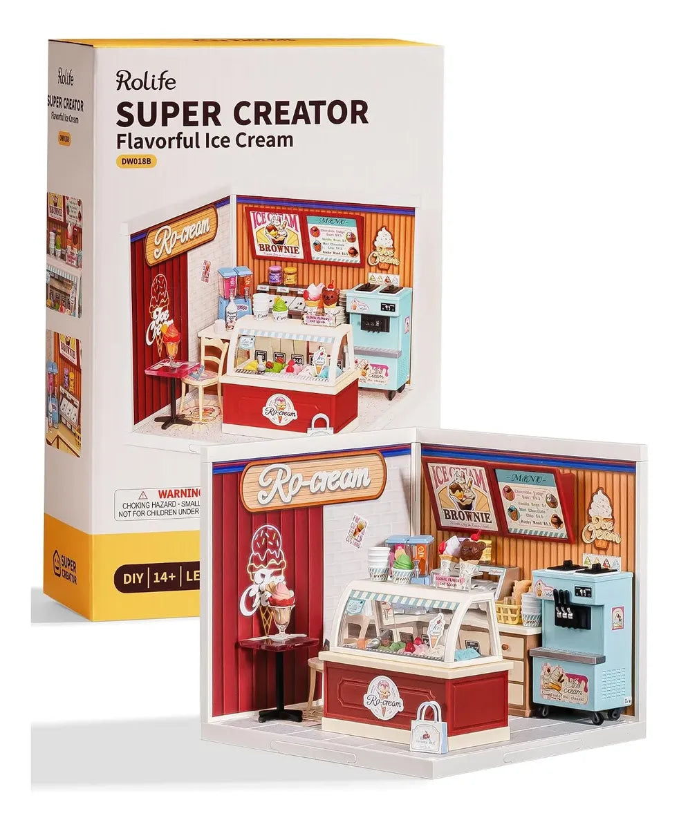 Robotime Puzzle 3d Mini Ice Cream Store Rolife Dw018b