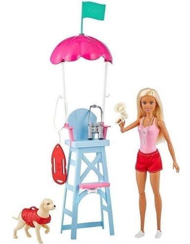 Muñeca Barbie Socorrista Salvavidas Gtx69 Mattel