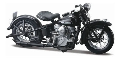 Maisto 1:18 Harley Davidson 1942 Flathead Verde y Harley Davidson 1948 Panhead Negro 40s -Pack x2 37301