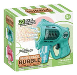 Mini Pistola Burbujero Luces Automática A Pila Kb1322 Shine Azul