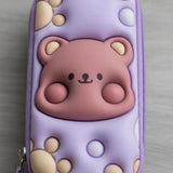 Cartuchera 3D Oso Violeta KL1289