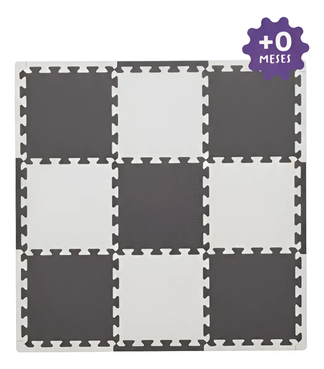Duck Alfombra cuadros Gris/Blanco 9 Pzs 30x30cm GE121425