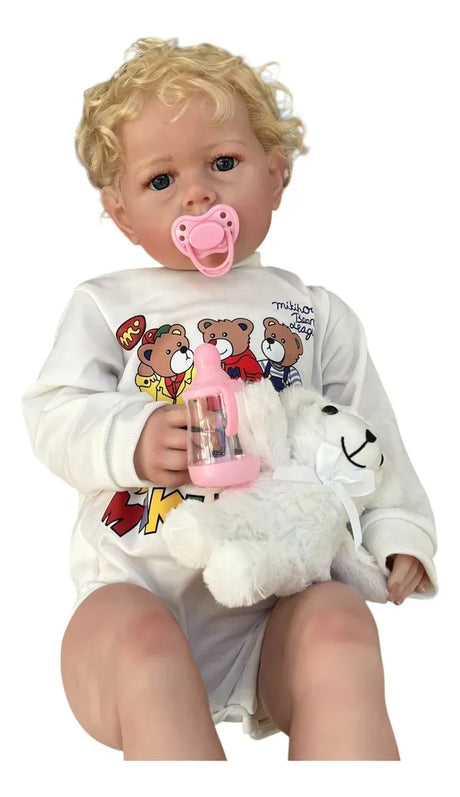 Muñeca Newborn 70 cm con Cabello y Accesorios S43525