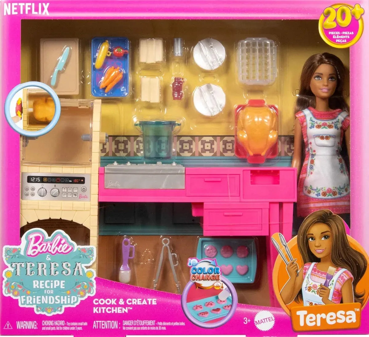 Barbie Receta de la amistad de Teresa Set Crea y Cocina JCT06