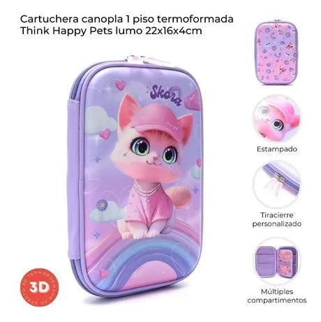 Skora Cartuchera Canopla 1 Piso Think Happy Pets Lumo 43160