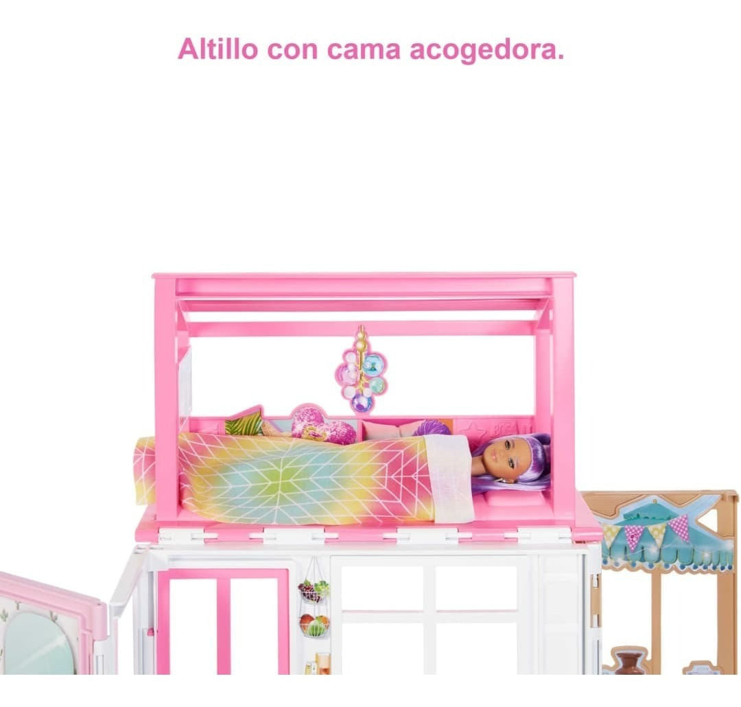 Barbie Casa 2 Pisos Amueblada Para Muñecas Hcd48 Mattel