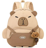 Mochila Escolar de Capibara Marron Claro KL1162