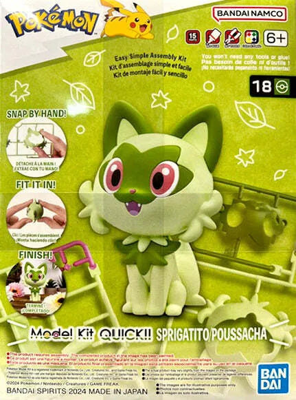 Bandai Hobby Pokemon Quick 18 Sprigatito Model Kit 2730079