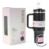 Skora Vaso termico negro con bombilla de 1200ml 37127