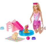 Barbie Fiesta En La Piscina Con Perritos JBF35