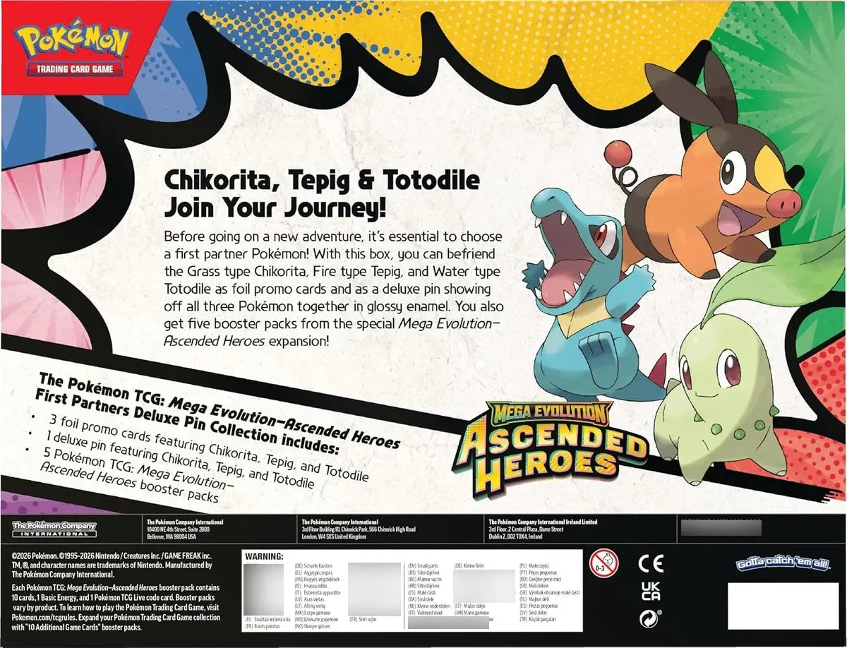 Pokémon TCG Ascended Héroes First Partners Deluxe Pin Coleccion Ingles 1730
