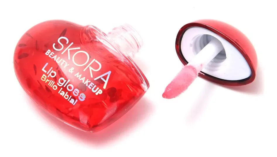 Lip Gloss Brillo Labial Corazon Glow Vibes Tono 01Rojo 39586