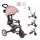 Globber Triciclo Explorer Trike Foldable 4 en 1 Deep Pastel Pink 732-210