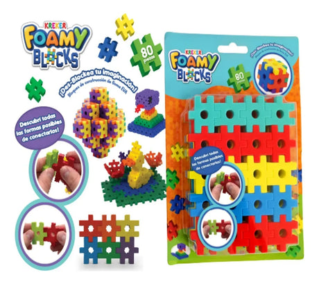 Foamy Blocks Construccion Goma Eva 80pzs  1818