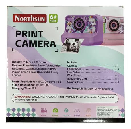 Camara Instantanea para niños de Unicornio PURPURA S56815