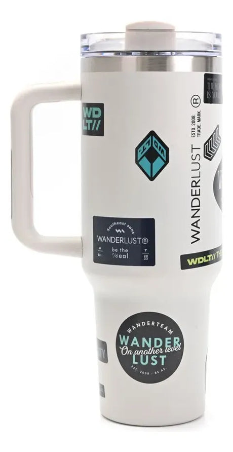 Wanderlust Vaso Termico Con Bombilla 1200ml Blanco 40123