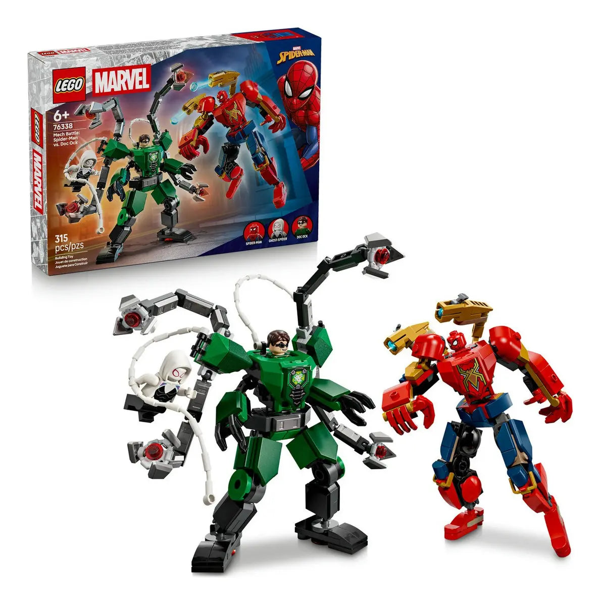 Lego Marvel: Batalla de Armaduras Robóticas Spider-Man vs Doc Ock 76338