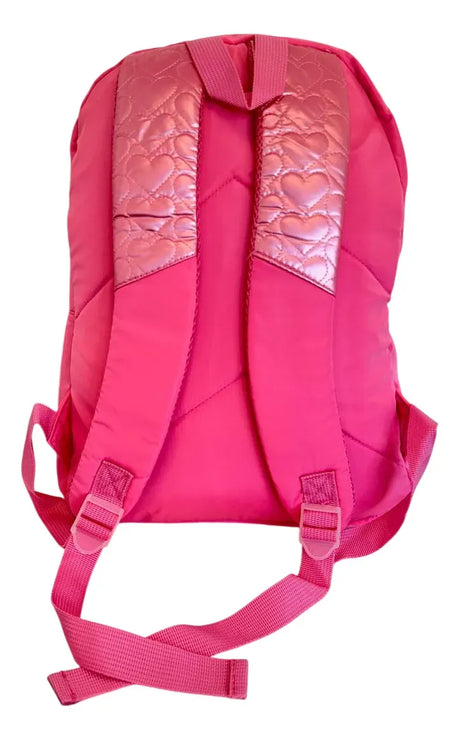 Mochila Espalda Escolar 18p Puffy Corazon Sl1903f Kinderland Fucsia