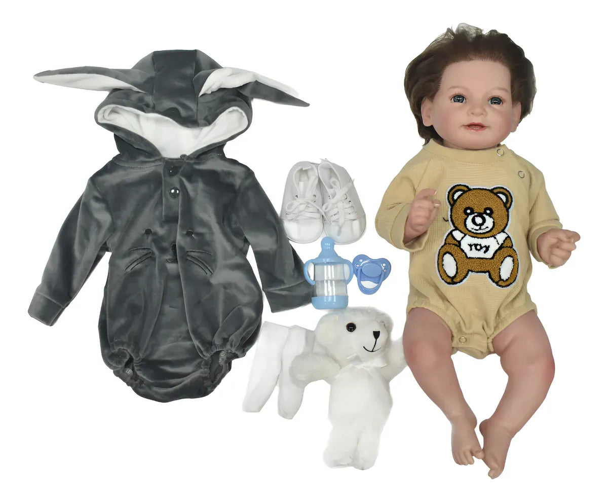 Muñeca Newborn 55 cm con Cabello y Accesorios S43534