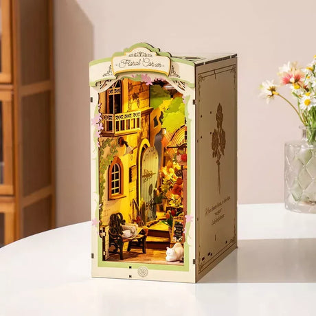 Robotime Puzzle 3d Rincon Floral Book Nook Tgb09 Rolife