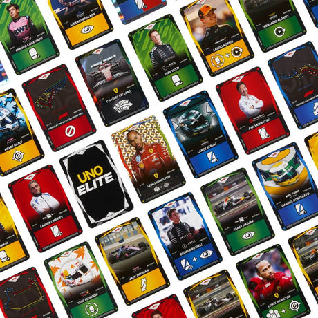 Juego De Cartas UNO Elite Formula 1 Edición Principal JLV42