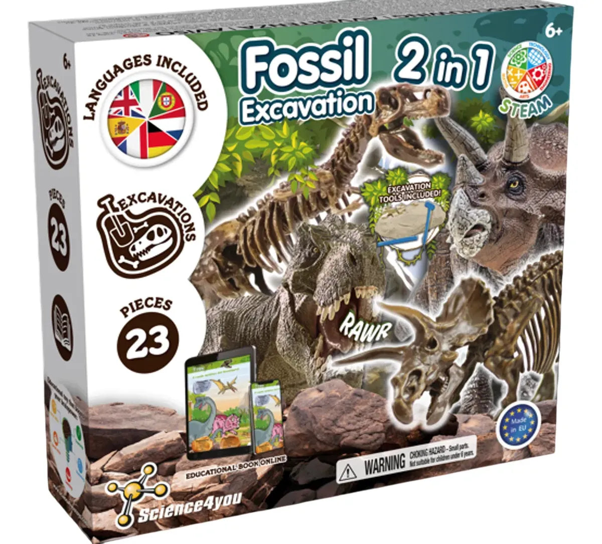 Science4you Excavación de Fósiles 2 en 1 80004112 628014