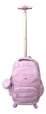 Mochila Carrito Escolar 18 Pulgadas Sl2501l Kinderland Lila