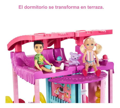 Barbie Casa De Juegos 2 Pisos Muñeca Chelsea Hck77 Mattel