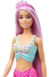 Barbie Muñeca Sirena Con Pelo y Accesorios Para Peinar HRR00