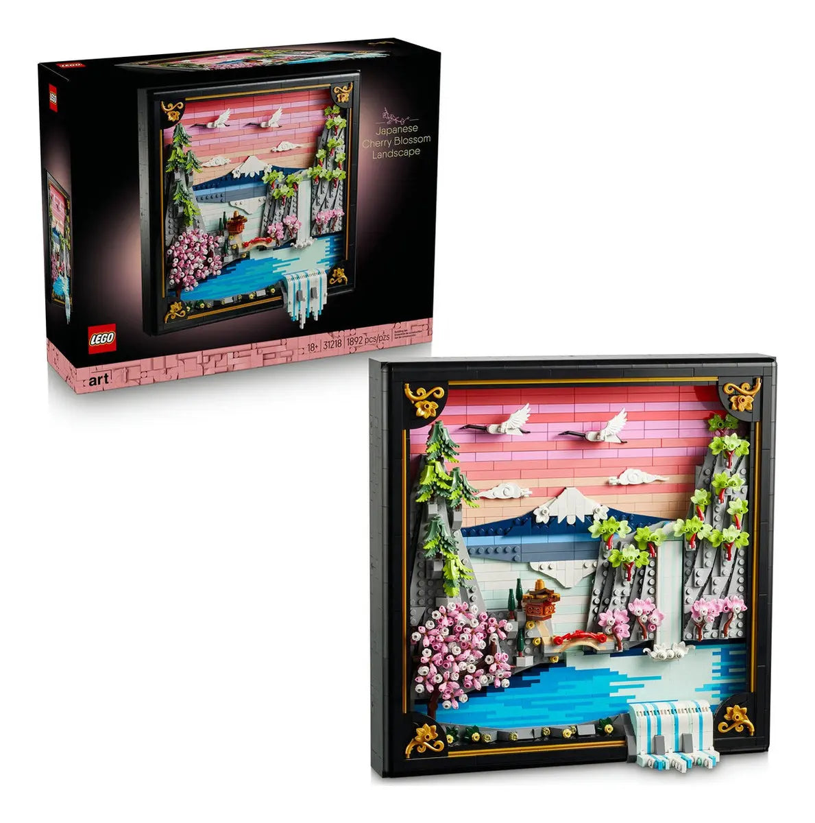 Lego Art: Paisaje Japonés con Cerezos en Flor 31218