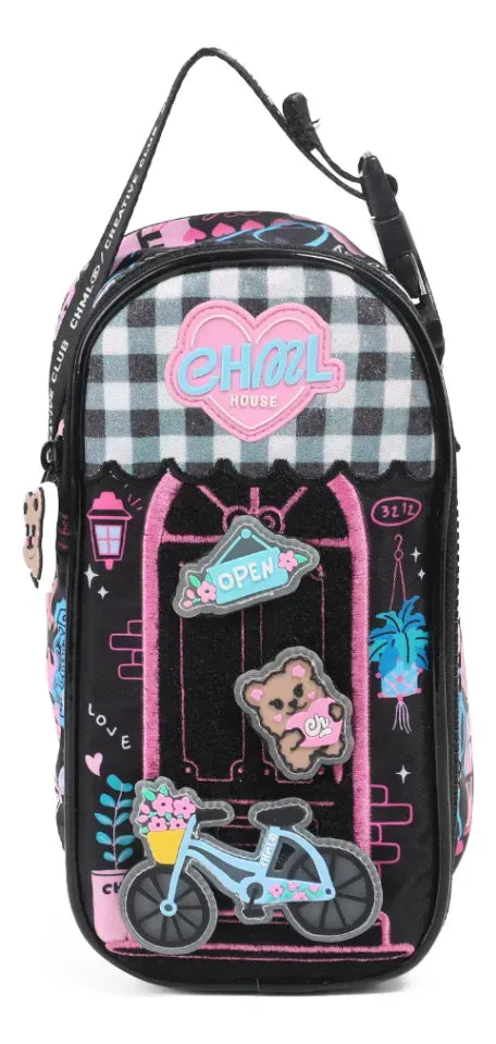 Chimola Cartuchera My House Collection Black TR228