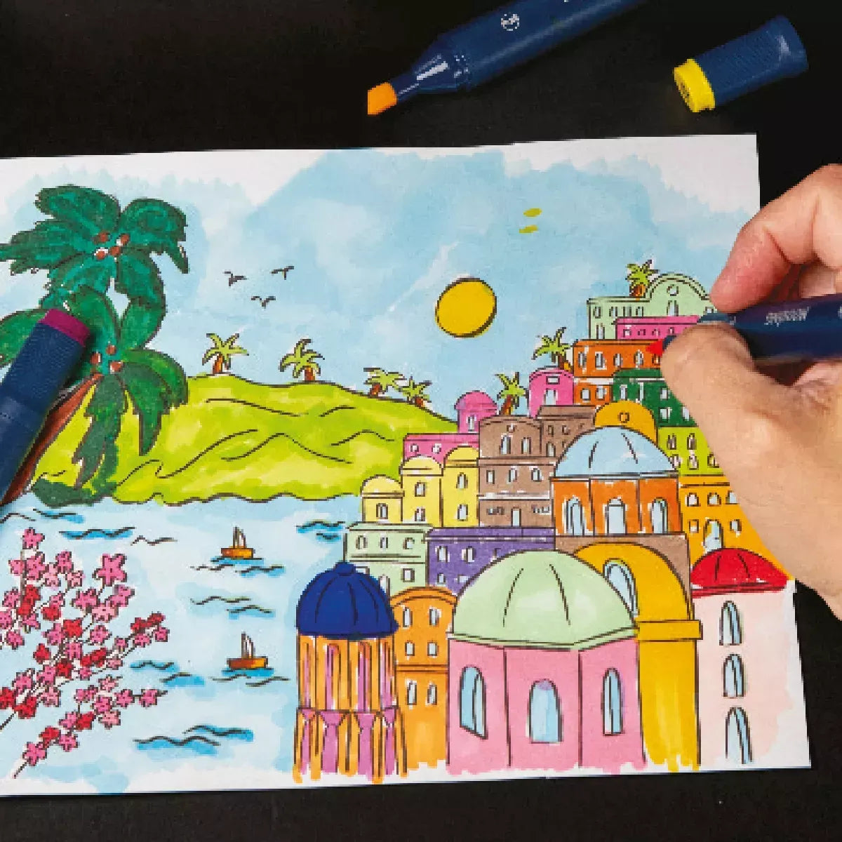 Mooving Serious Coloring Sketch Artist Marcadores en estuche de 60 unidades 3022260
