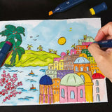 Mooving Serious Coloring Sketch Artist Marcadores en estuche de 60 unidades 3022260