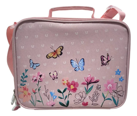 Combo Escolar Mochila Flores 18p + Lunchera Zykl006 Shine Rosa