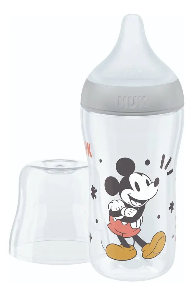 Nuk Mamadera Perfect Match 260 ml Cont de Temp MICKEY MOUSE Gris 10742040