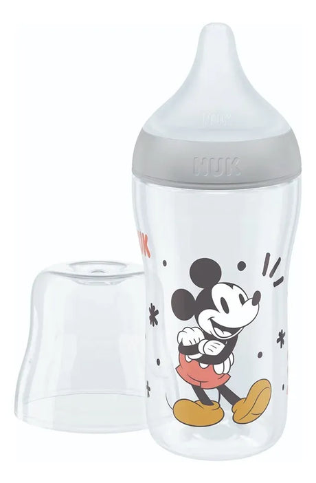 Nuk Mamadera Perfect Match 260 ml Cont de Temp MICKEY MOUSE Gris 10742040