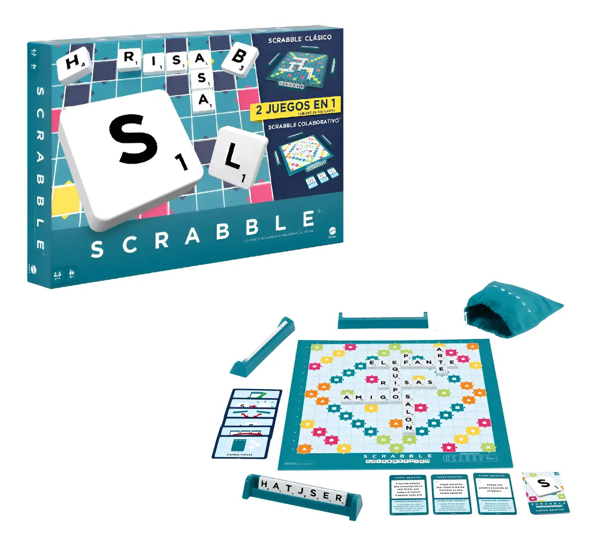 Juego De Mesa Scrabble 2 En 1 Hxm54 Mattel